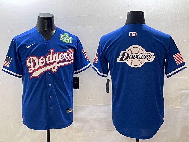 Men Los Angeles Dodgers Blank Blue Second generation Joint Name Nike 2025 MLB Jersey style 32->los angeles dodgers->MLB Jersey